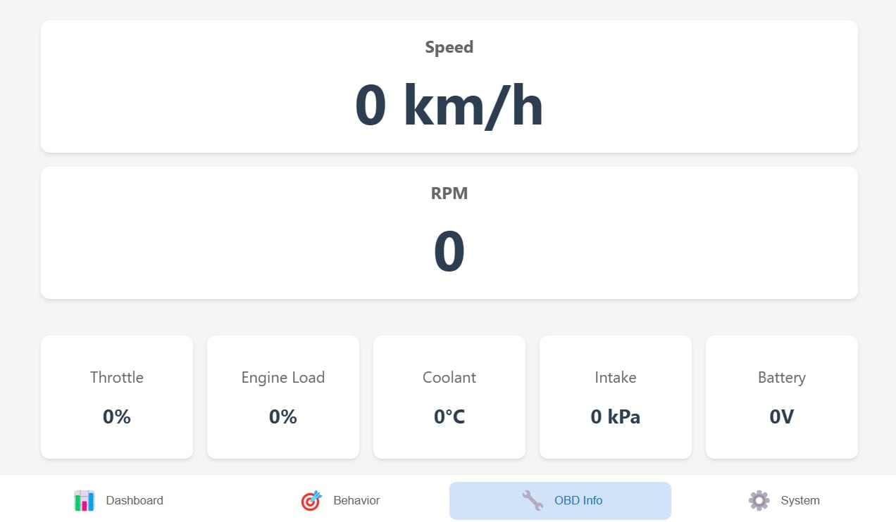 Riding Behavior Monitoring App screenshot